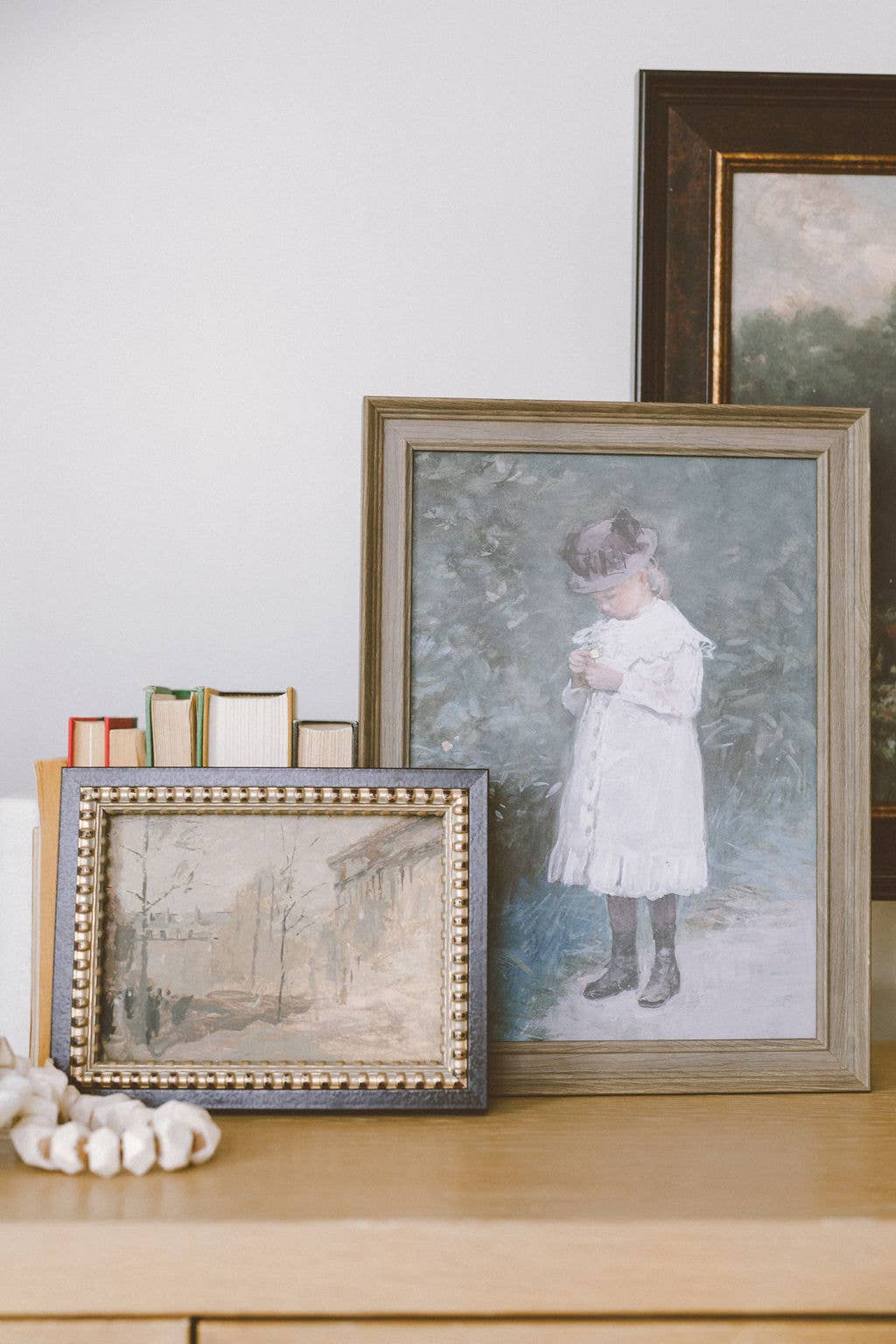 Mauve Daughter of the Artist Framed Antique Art: 8x10