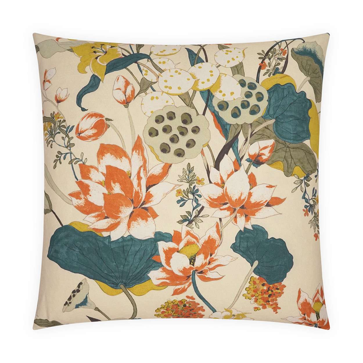 Arabella Square Pillow - 24X24-Feather-Down Fill