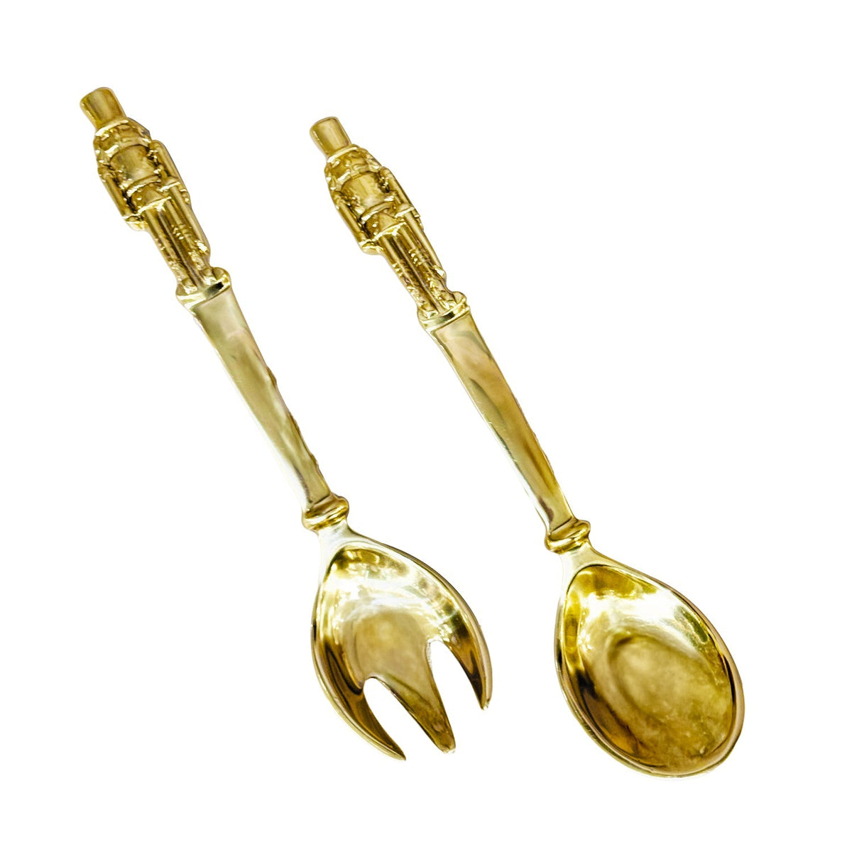 Encanto Nutcracker Salad Servers Gold