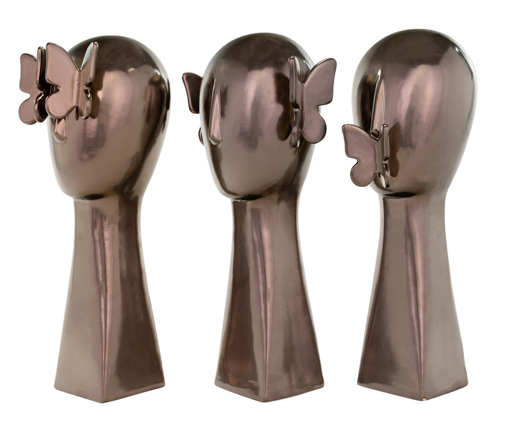 Asst. Bronze Butterfly Bust 15.5"