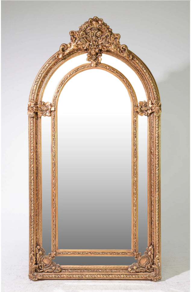 PAIR Palatial French Ornate Mirror 44x85”h