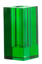 Green Crystal Vase 8"