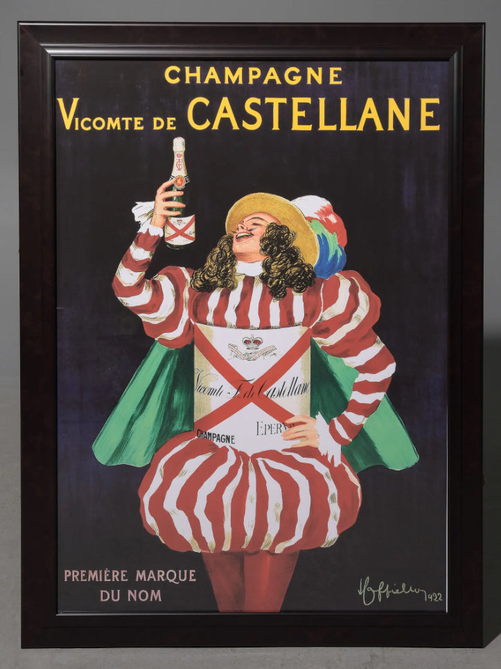 Framed Vicomte De Castellane Poster 33x45h