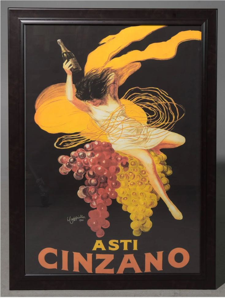 Framed Asti Cinzano Poster 33x45h