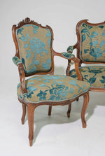 PAIR Louis XV Style Chairs 25x24x37h