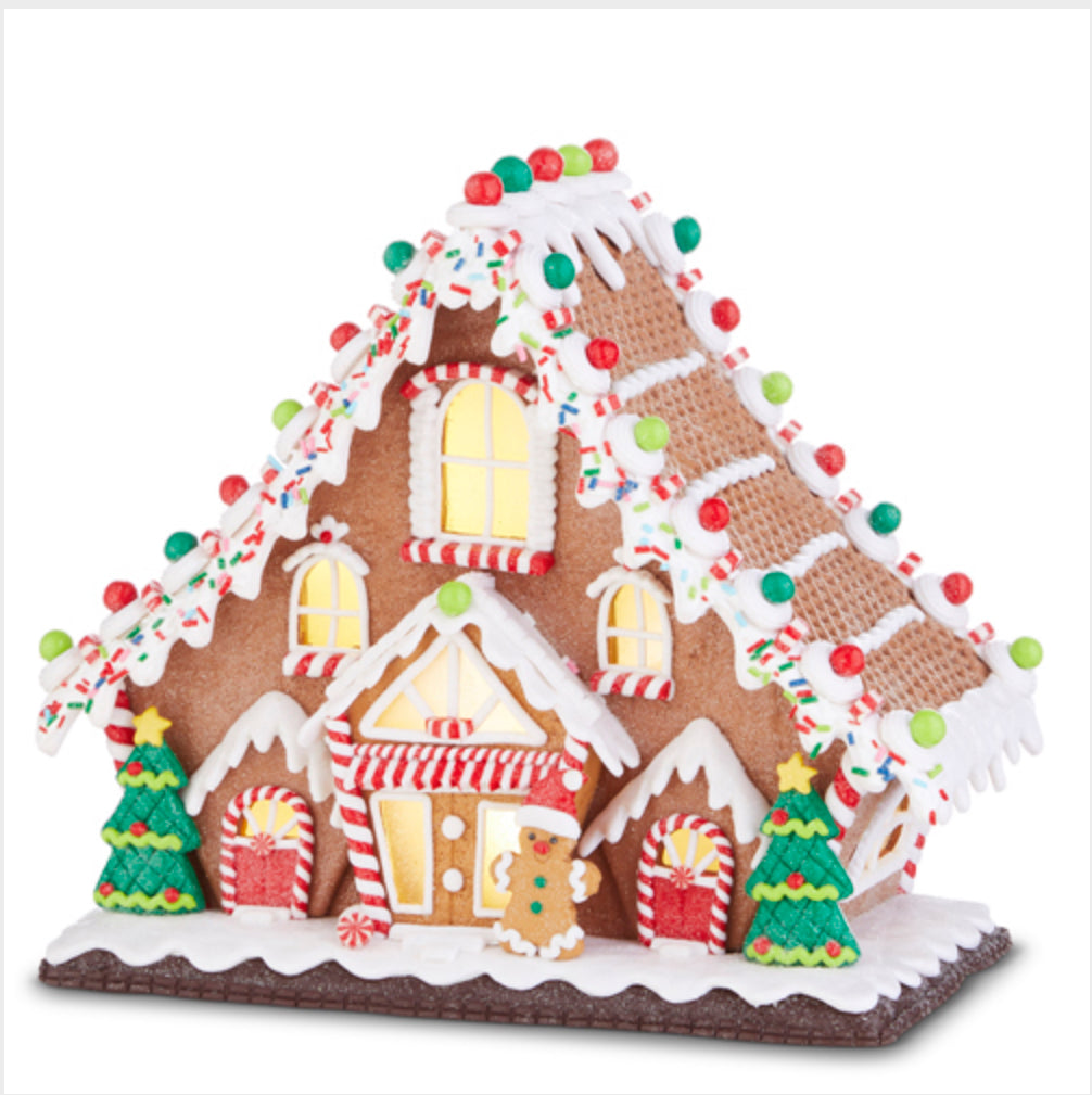 11.5” Lighted Gingerbread House