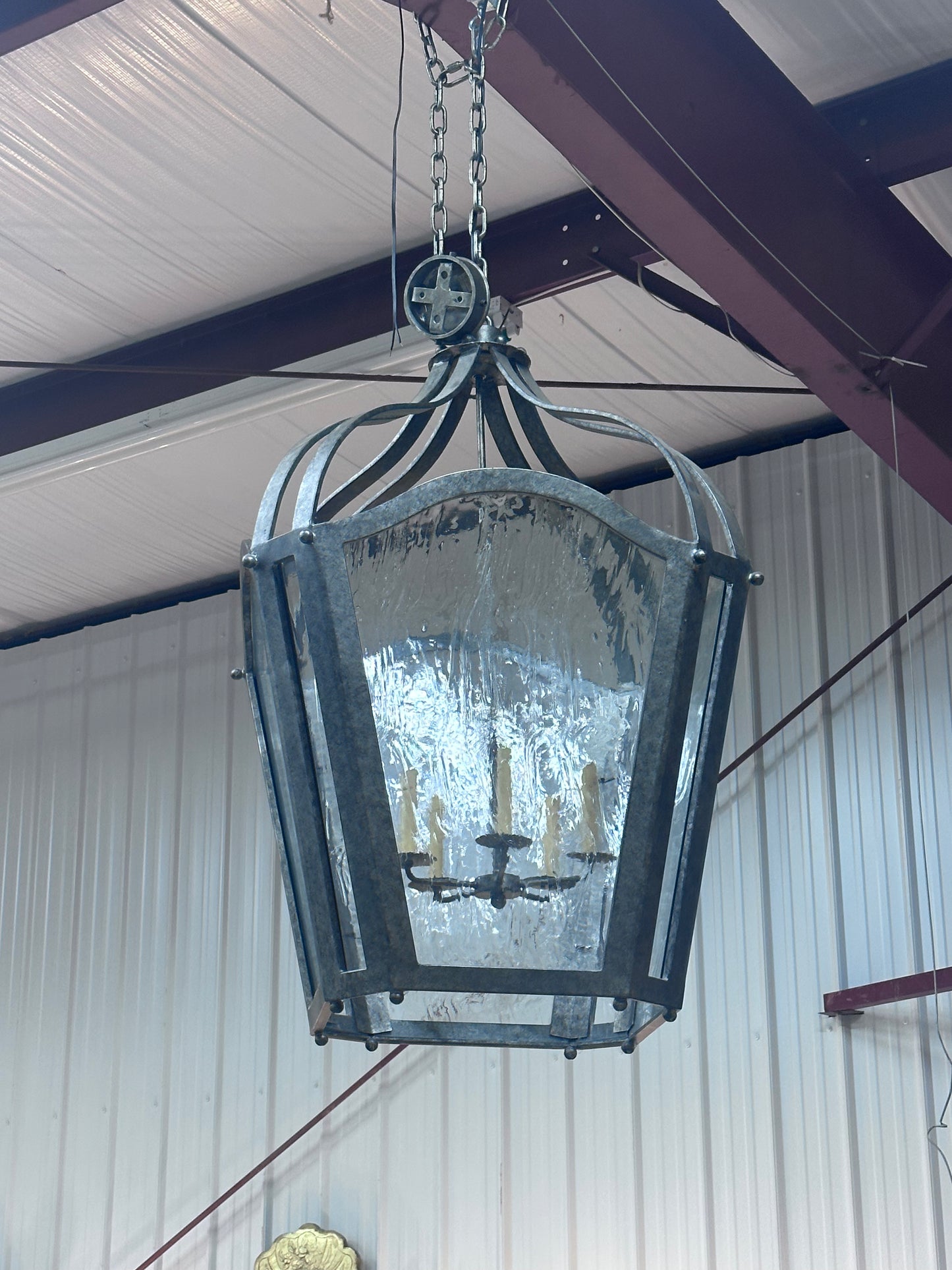 Hand Forged Iron Lantern 32"x48"