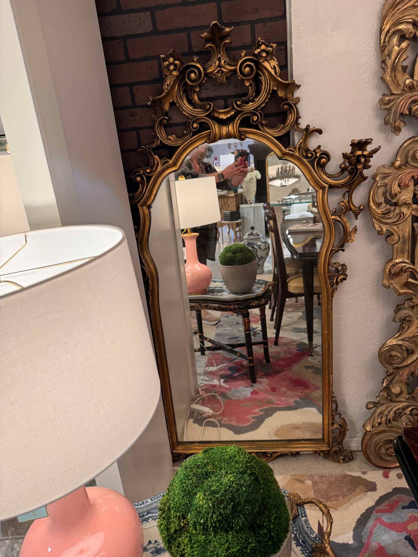 PAIR Ant. Italian Mirrors 37x64"h