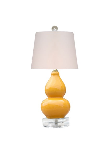 Yellow Gourd Lamp 16h