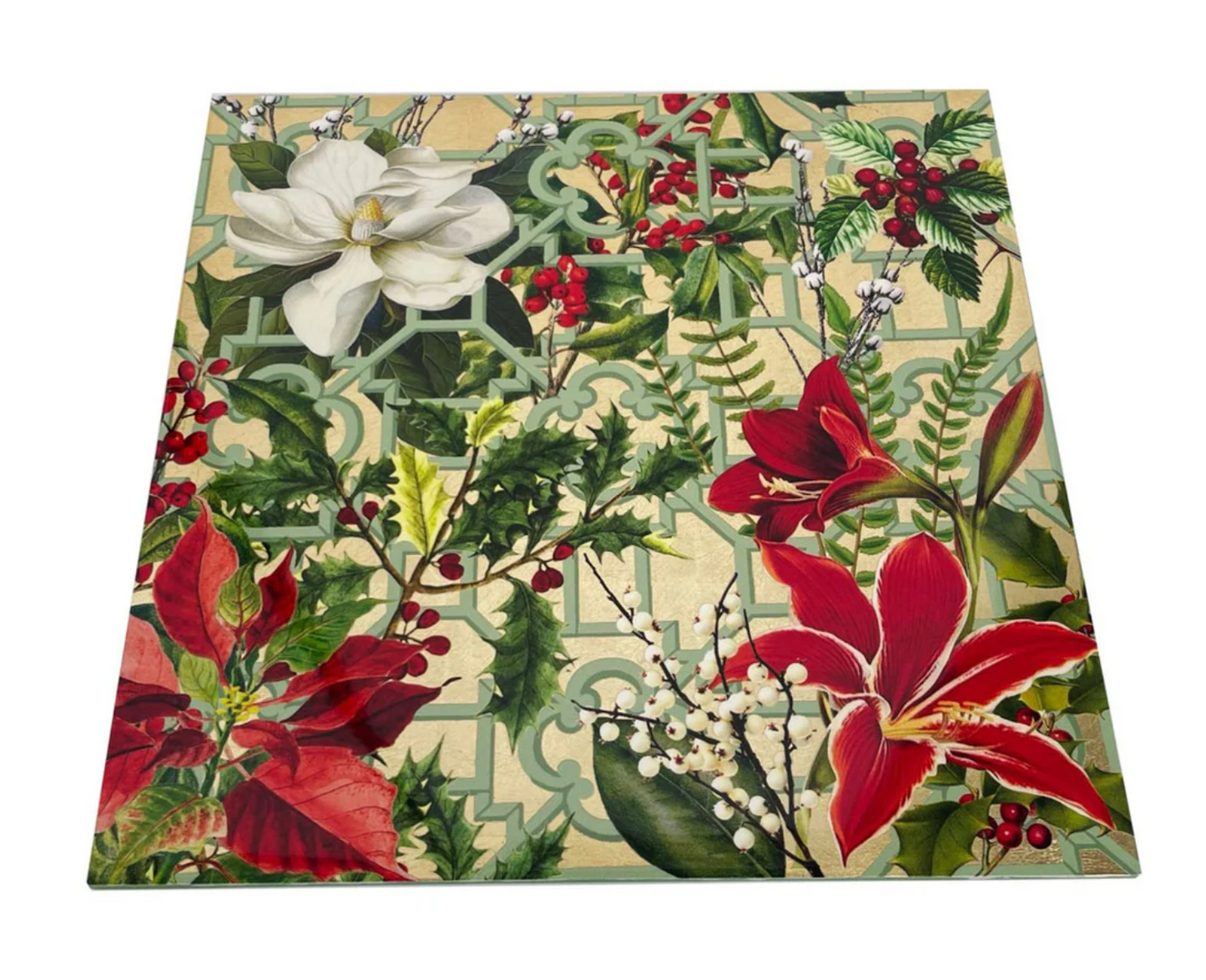 Christmas Garden Tray 14x14"