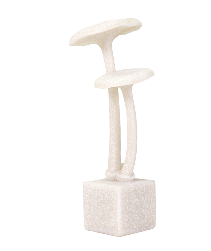 Enoki Mushroom Statuary 5.5x5x11"h