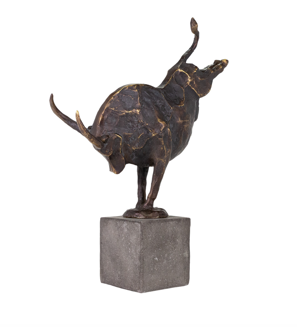 Dillinger Bull Statuary 15"h