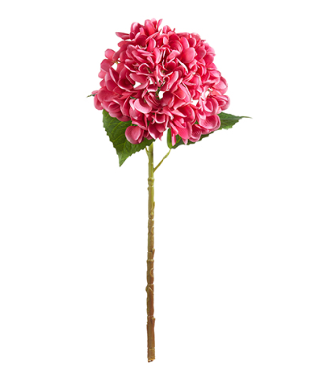 19" Real Touch Hot Pink Hydrangea Stem