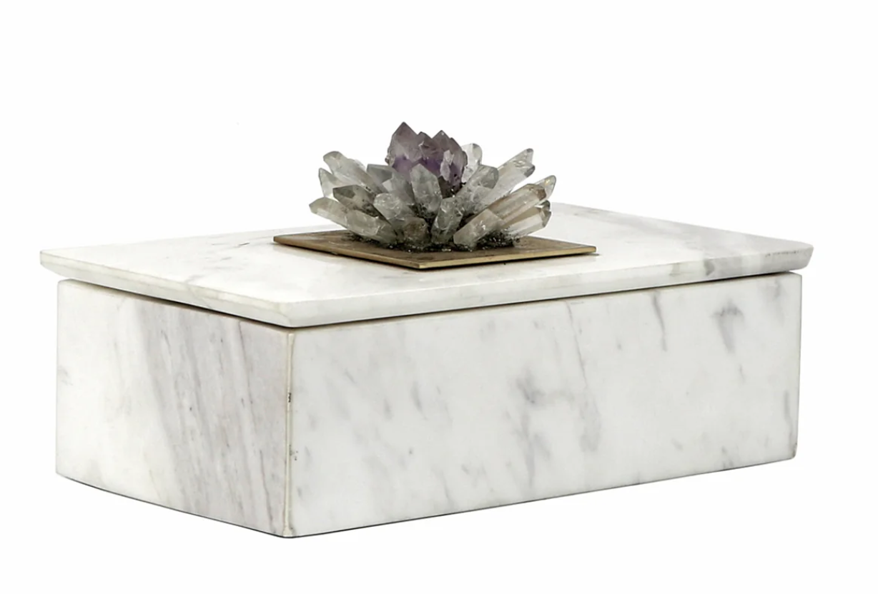 Quartz Flower Box 10¾'' x 6½'' x 4''
