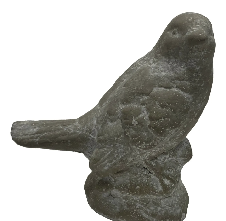 English Garden Cement Bird 5"h