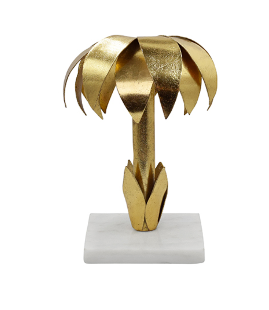 Palm Tree Candle Holder 9"h