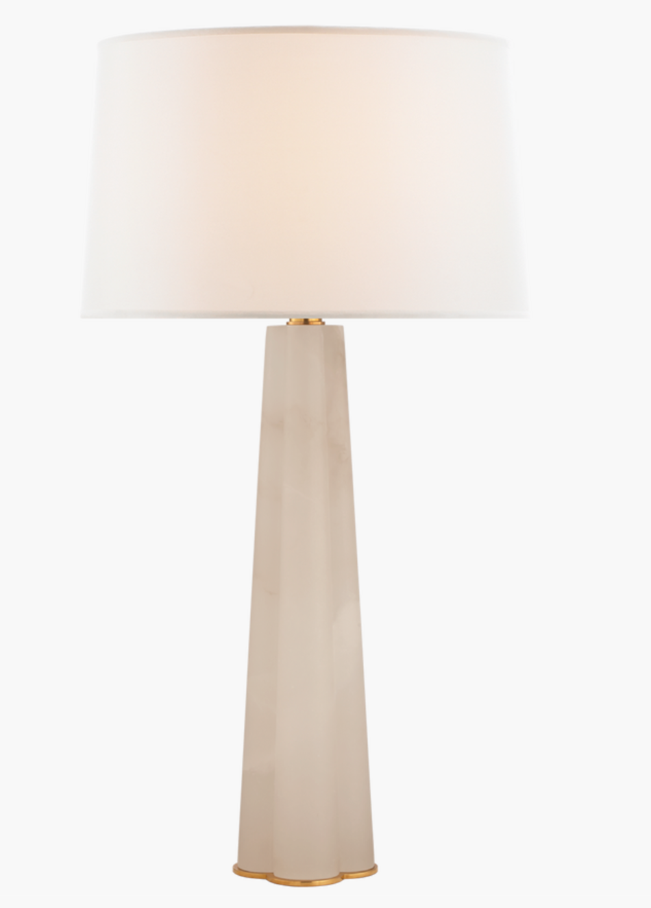 Adeline Lg Quatrefoil Alabaster Lamp 32"h
