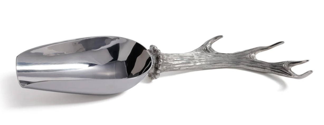 Pewter Antler Ice Scoop