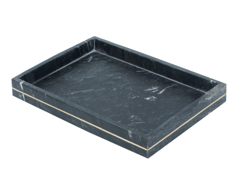 Black Marble Tray 14x9.8x1.6"h