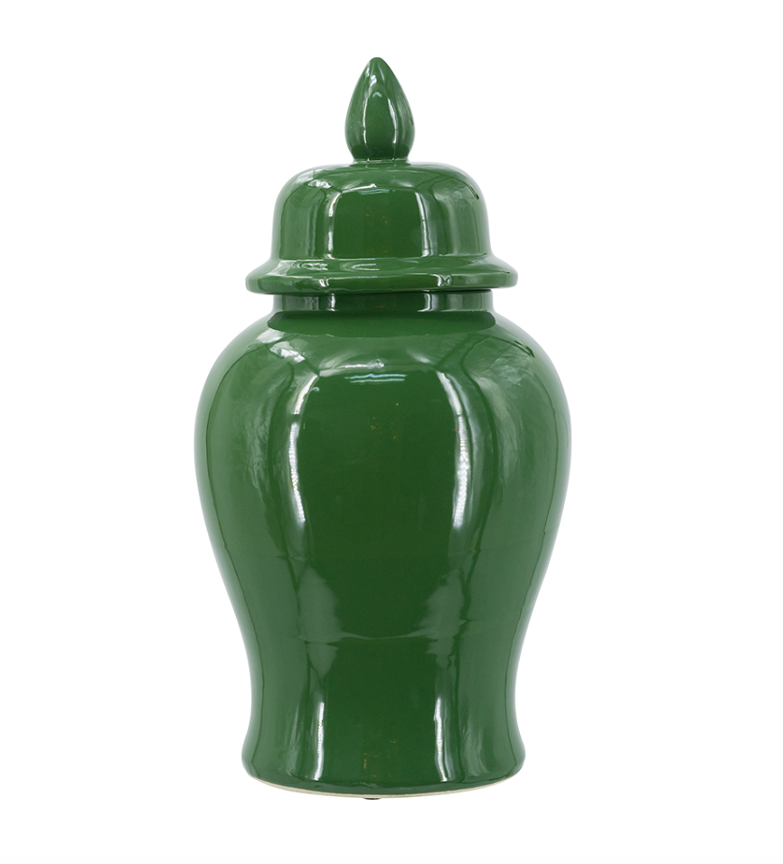 Green Ginger Jar 9.4x9.4x18.9"h