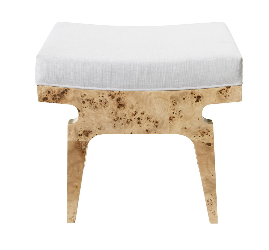 Fergie Burl Wood Stool 15.5x19.5x21"h