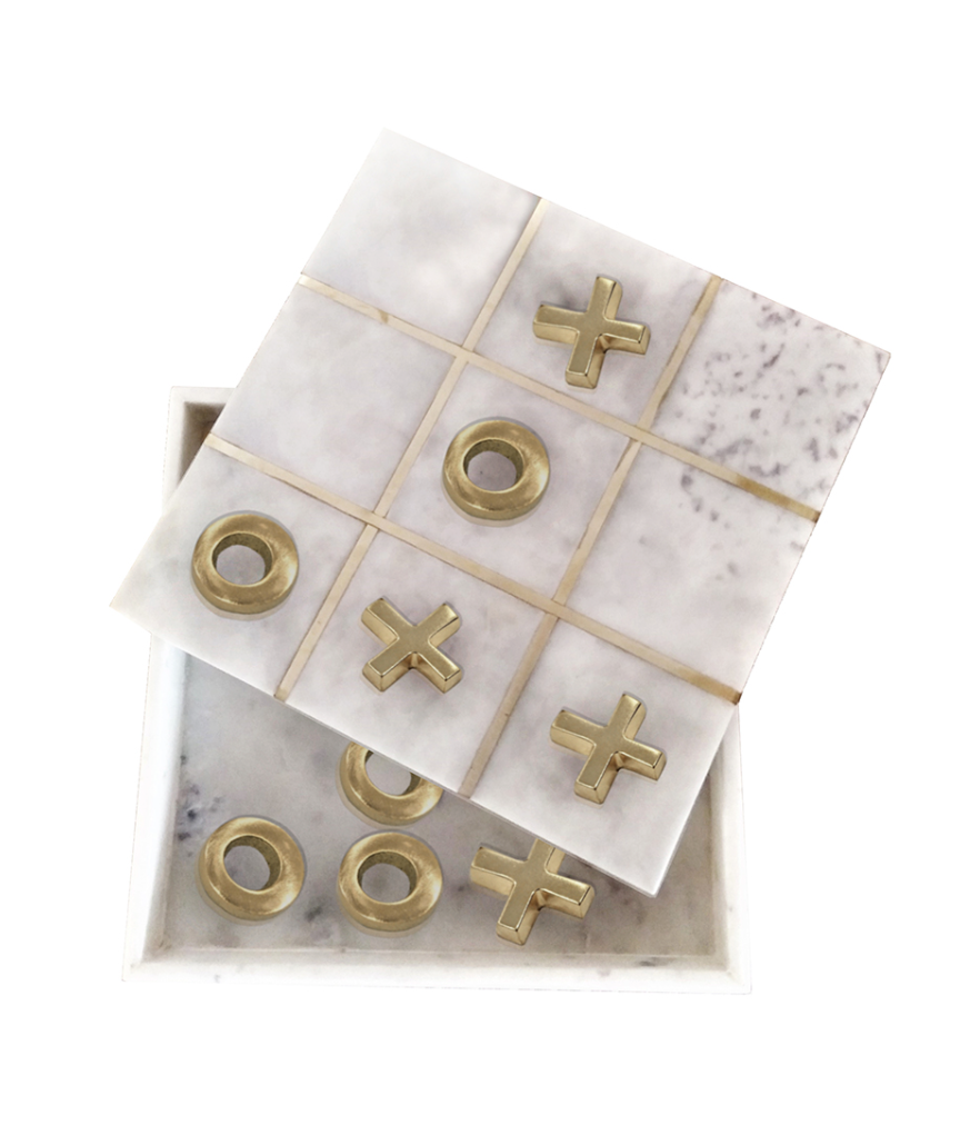 Natural Marble Tic Tac Toe