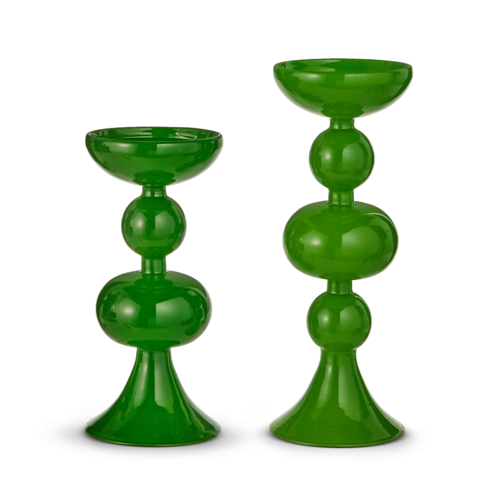 Colored Glass Candle Holder Asst.