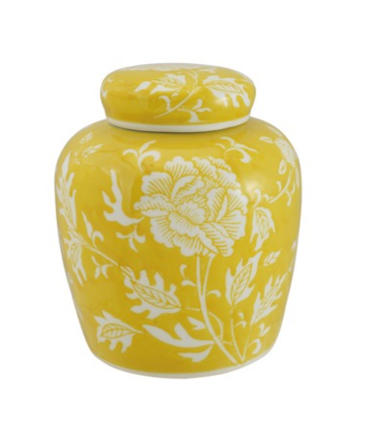 Round Stoneware Ginger Jar 7"h