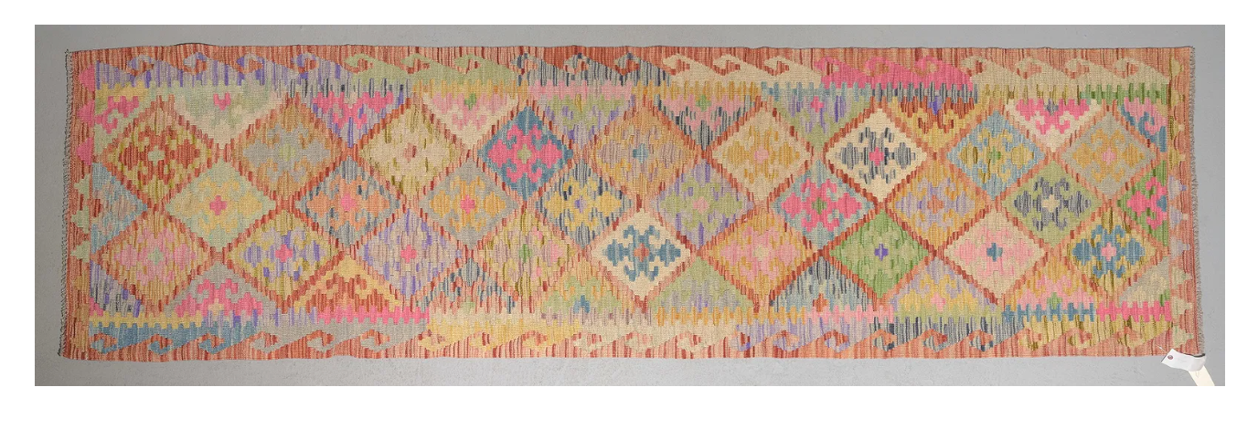 Hand Knotted Kilim Runner 2'1"x10'