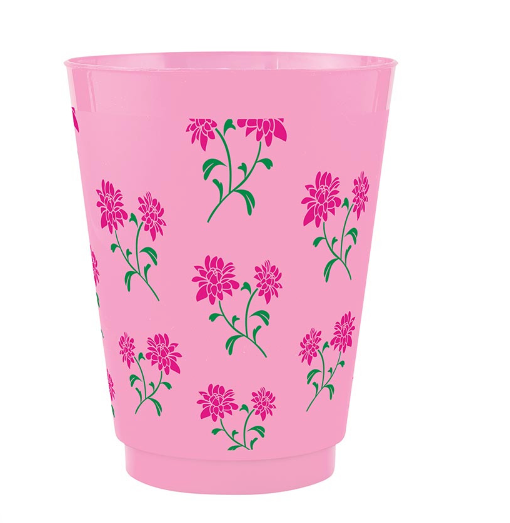 Mahjong Floral Frost Cup Set/8