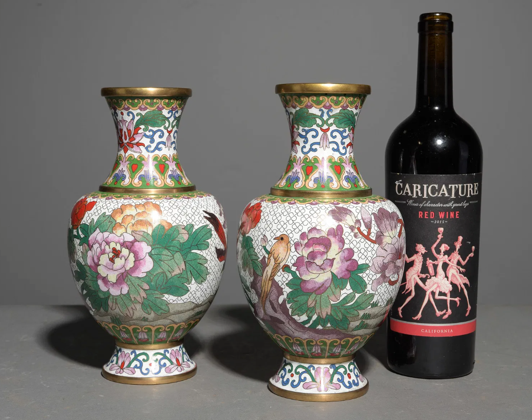 Cloisonne Vase 9.5x5.5"