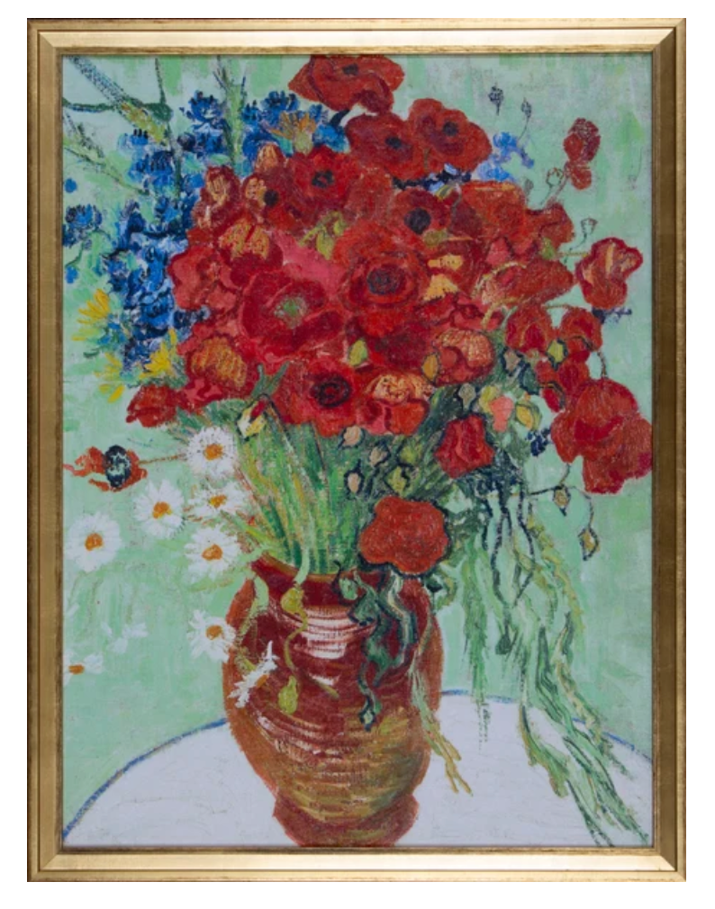 Cornflowers & Poppies Canvas 20x26"h