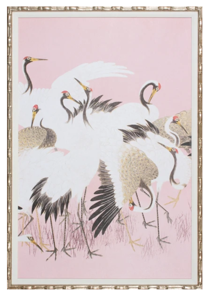 Curious Cranes II 36x52"h