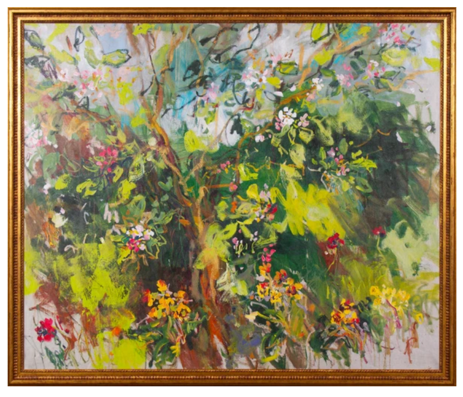 Spring Garden 64x52"h