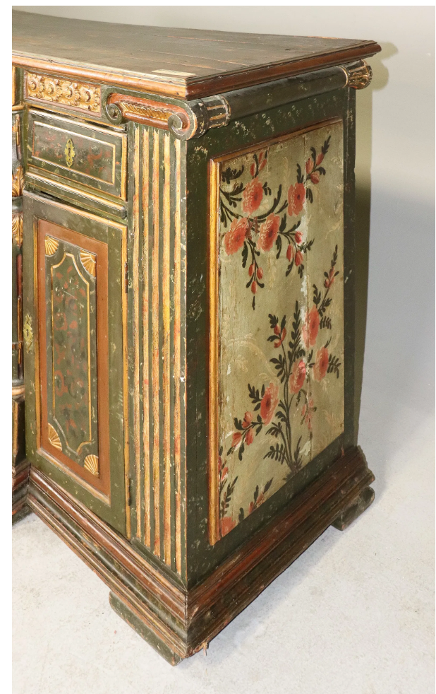 Ant Ital Painted & Gilt Sideboard 71x22x40"h