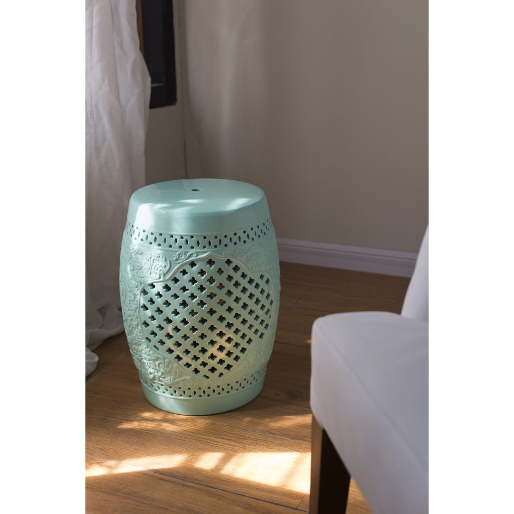 Aqua Garden Stool 18"h