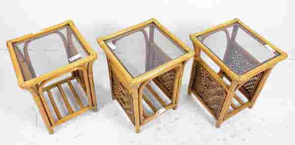 Bamboo Accent Table 17x17x22h