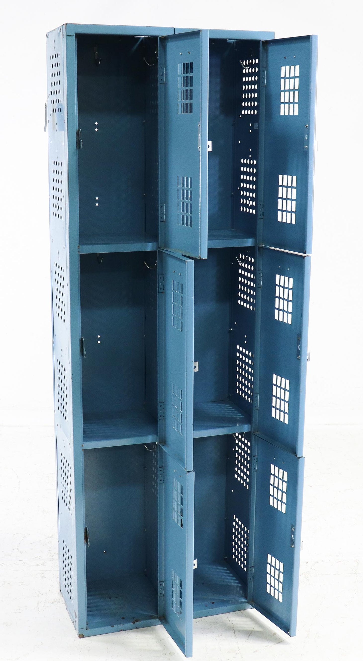 Bank of 6 Blue Lockers 72x24x12