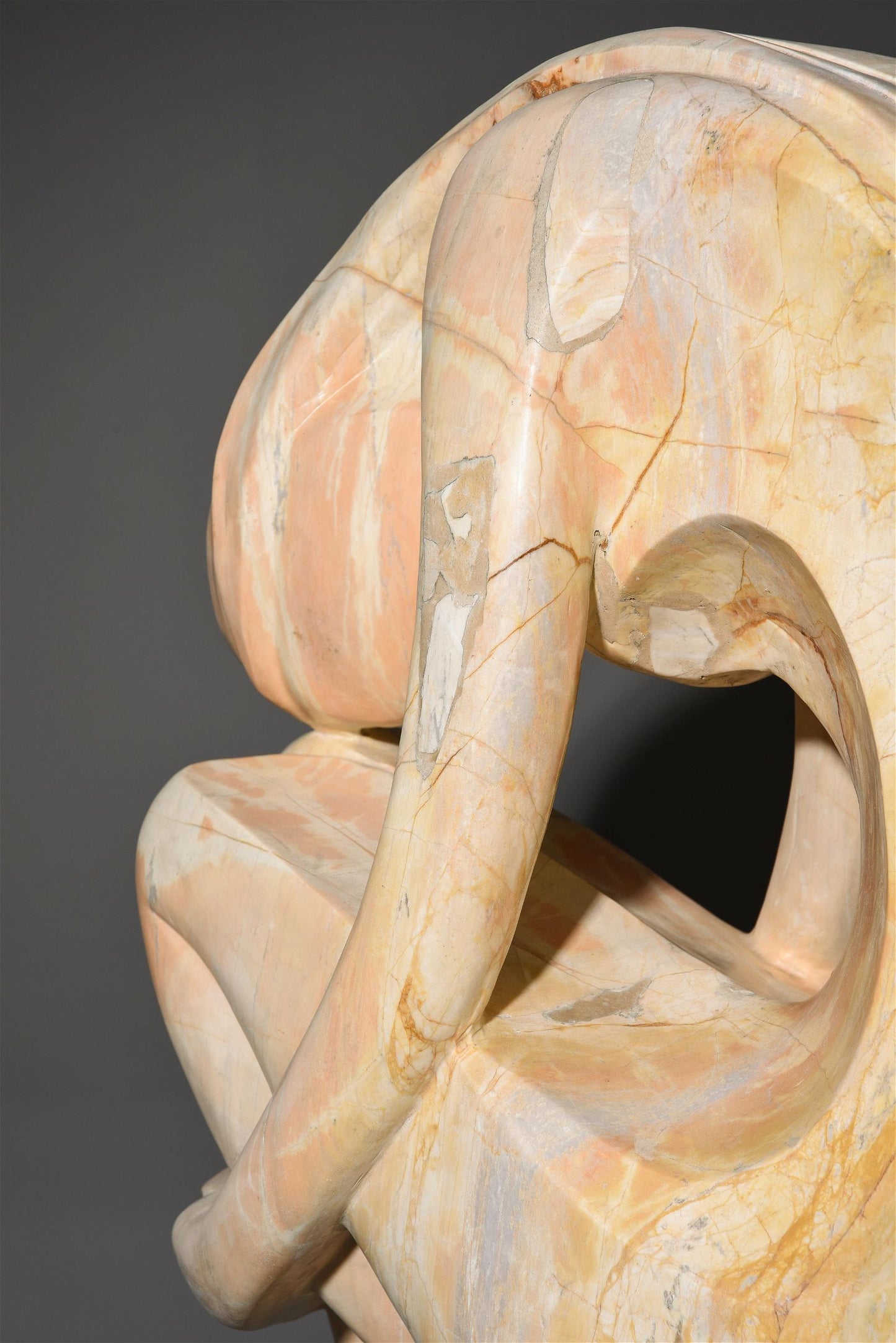 Art N. Soapstone Sculpture 69"h