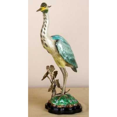 Heron w/ Bronze 18"h