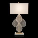 Glass Petal Lamp 34"h