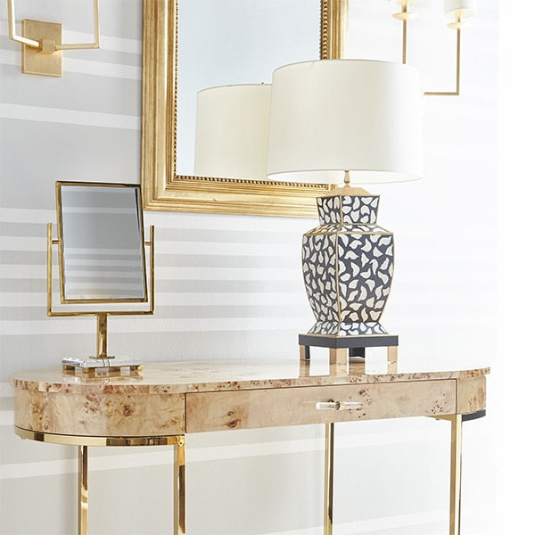 Hand Painted Leopard Lamp 32"h