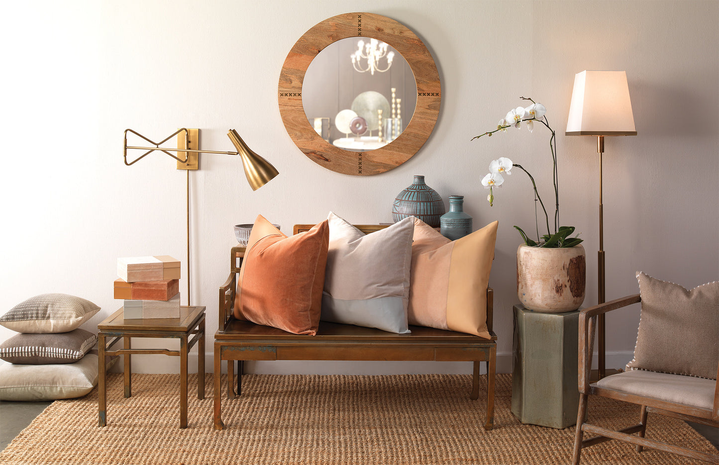 Aria Pillow - Beige 24x24