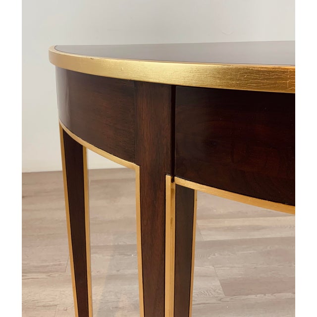 Walnut Demilune 40x20x30h