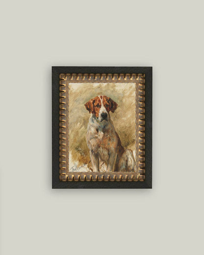 Study of a Hound Framed Art: 5x7