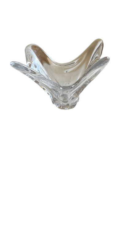 Ital Clear Art Glass Bowl 6"h