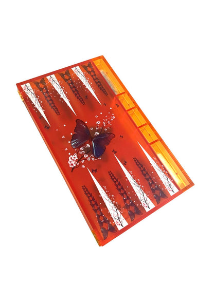 Game, Backgammon, Orange Butterfly
