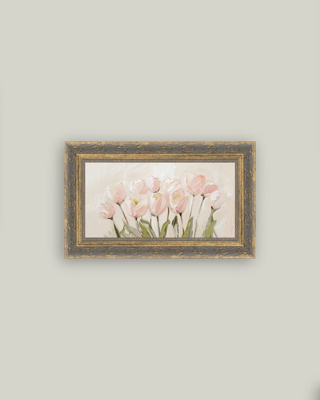 Pink Tulips Framed Art: 7x5