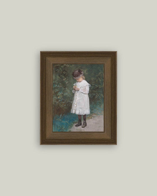 Mauve Daughter of the Artist Framed Antique Art: 8x10