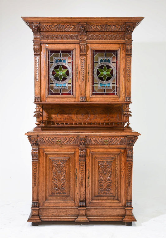 Henri II Carved Dbl Buffet 50x20x87H